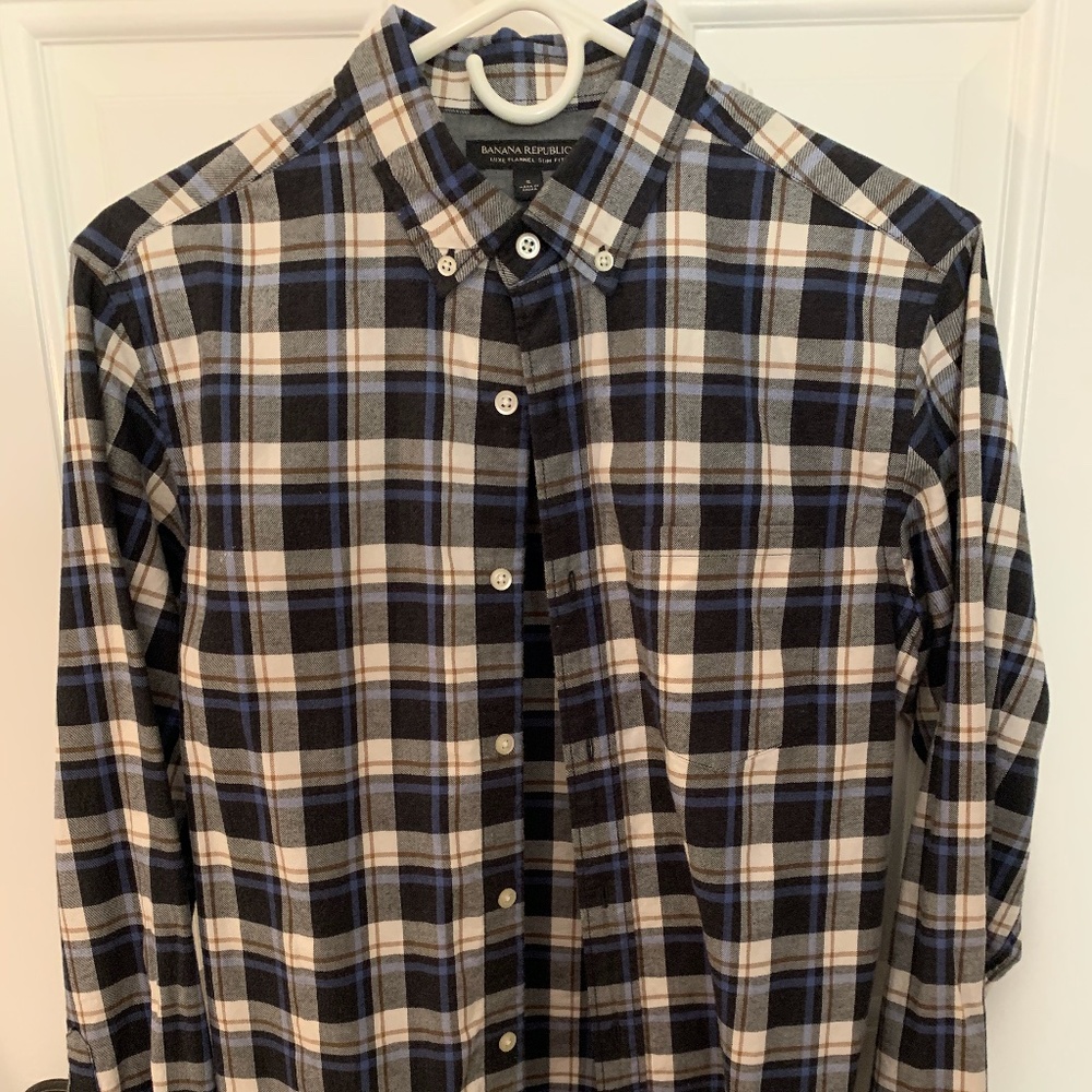 Banana Republic Luxe Slim Fit Flannel. NWOT